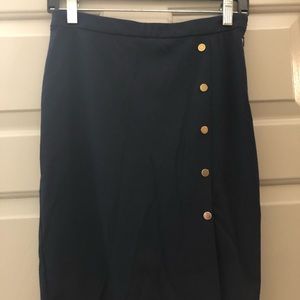 The limited navy pencil midi skirt size 2